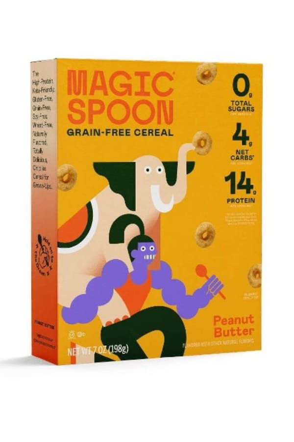 A box of Magic Spoon peanut butter cereal.