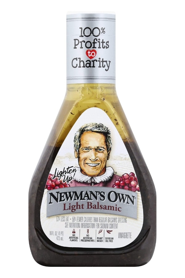 A bottle of Newman's Own light balsamic dressing