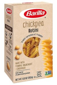A box of Barilla chickpea rotini.