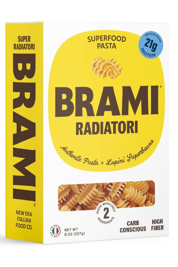 A box of Brami radiatori superfood pasta.