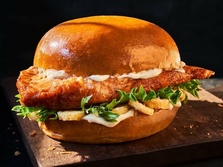 A Panera Bread signature take chicken sandwich.