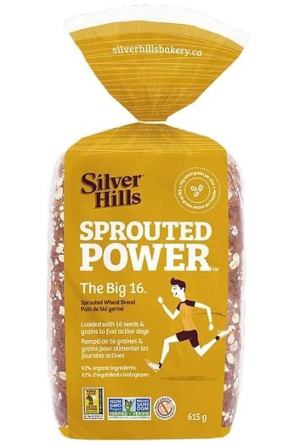 A pack of Silver Hills sprouted power the big 16 bread.