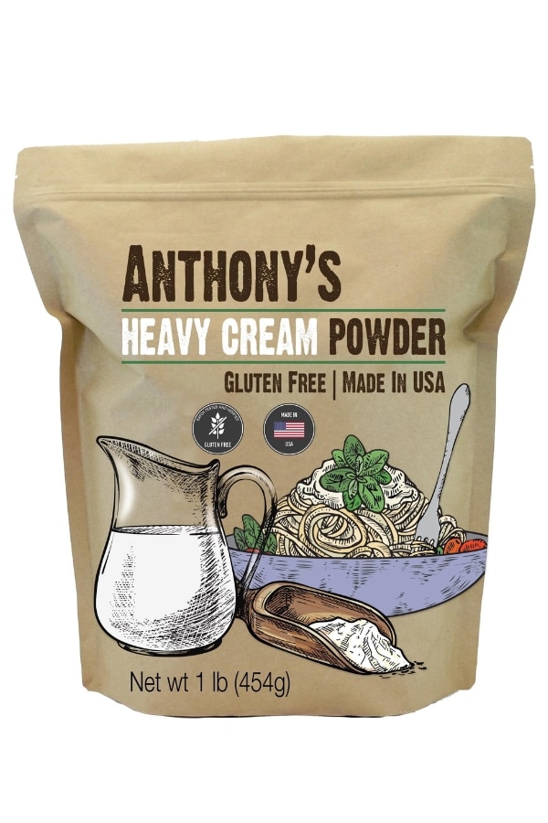 A bag of anthony's heavy cream powder.
