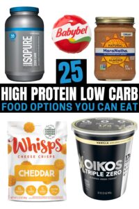 A compilation of high protein low carb food.