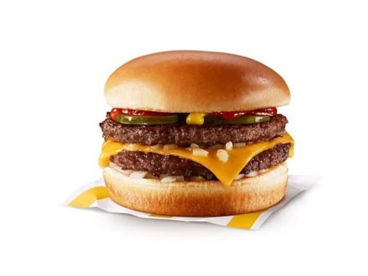 A McDonald's mcdouble cheeseburger.