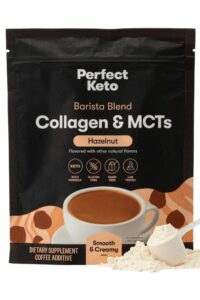 A bag of perfect keto barista blend with collagen and mcts.