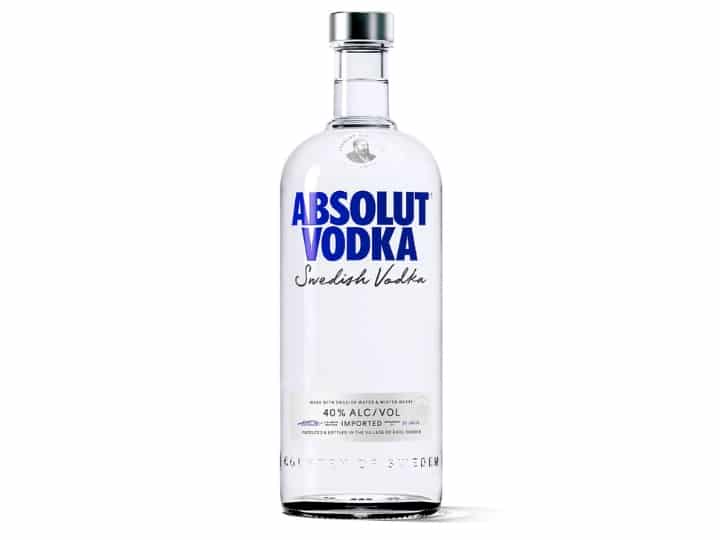 A bottle of Absolut vodka.