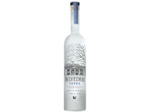 A bottle of Belvedere vodka.