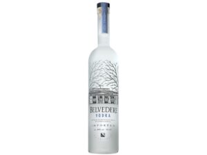 A bottle of Belvedere vodka.