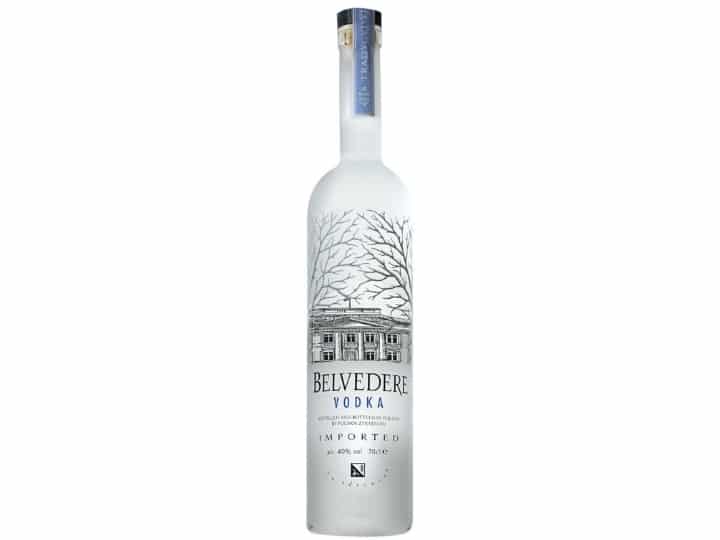 A bottle of Belvedere vodka.