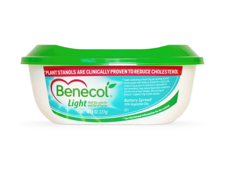 A container of Benecol light butter.