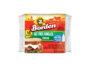 Borden fat free swiss cheese singles.