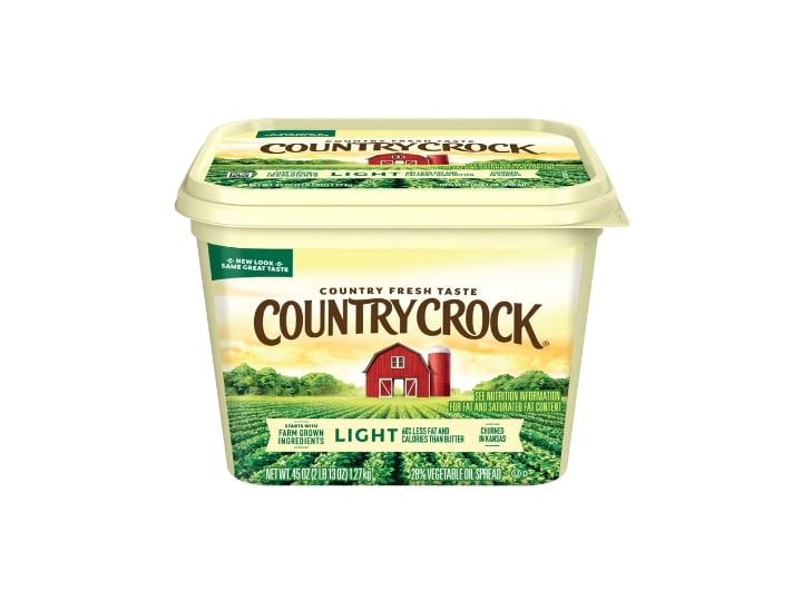 A tub of Country Crock light butter.