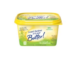 A tub of I Can't Belive It's Not Butter the light one.