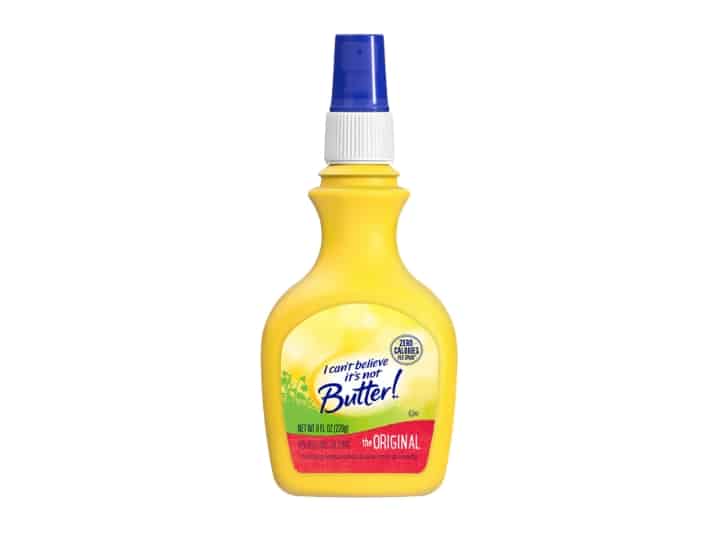 A bottle of I Can't Believe It's Not Butter the Original Spray.