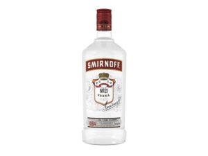 A bottle of Smirnoff no. 21 vodka.