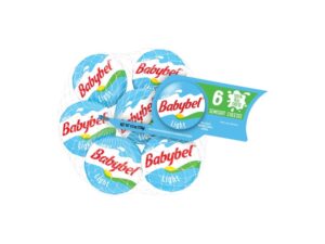 A bunch of mini babybel light packs.