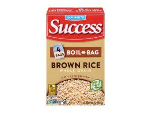 A box of boil in a bag brown rice.