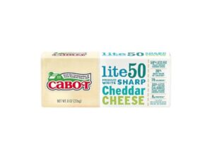 Cabot lite 50 shard cheddar cheese.