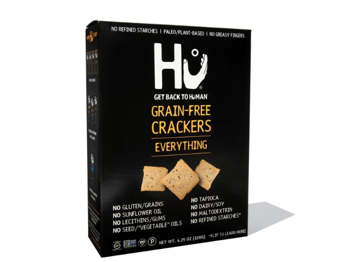 A box of Hu grain-free crackers.