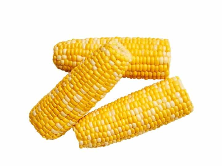 Three pieces of corn.