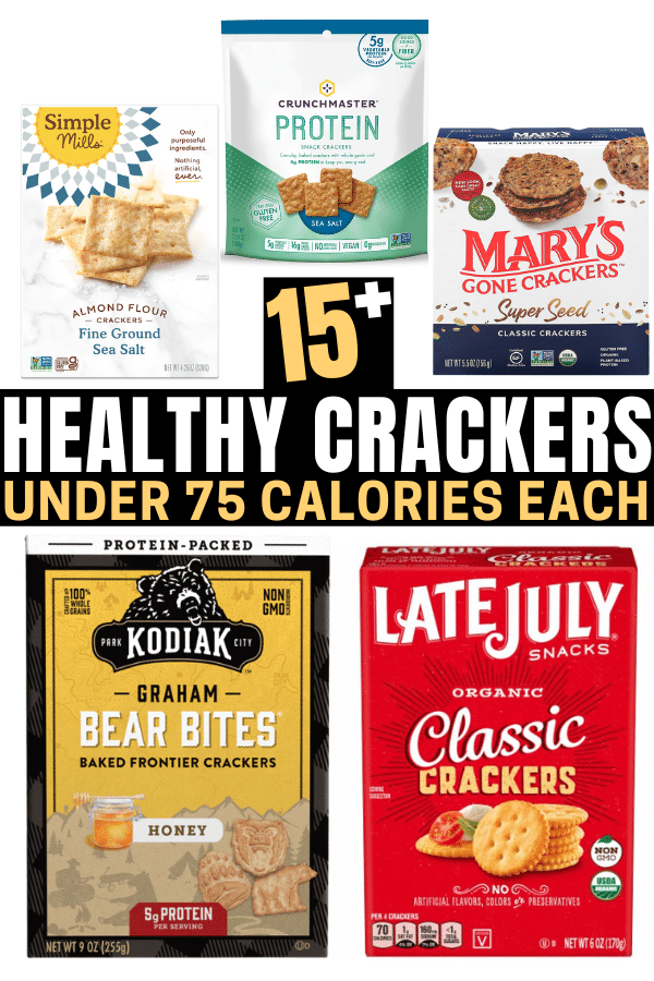 Six different healthy crackers you can buy.