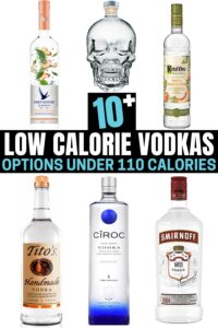 A compilation of low calorie vodka options that you can buy.