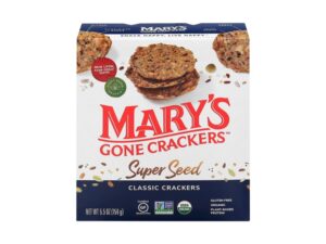 A box of Mary's gone crackers super seed classic crackers.