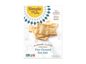 A box of simple mills almond flour crackers.