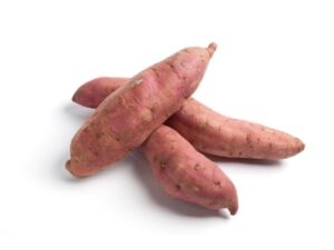 Three sweet potatoes.