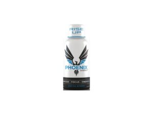 A bottle of Phoenix energy shot.
