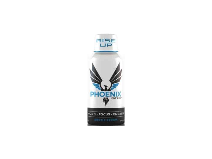 A bottle of Phoenix energy shot.