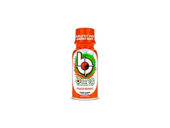 A bang peach mango energy shot.