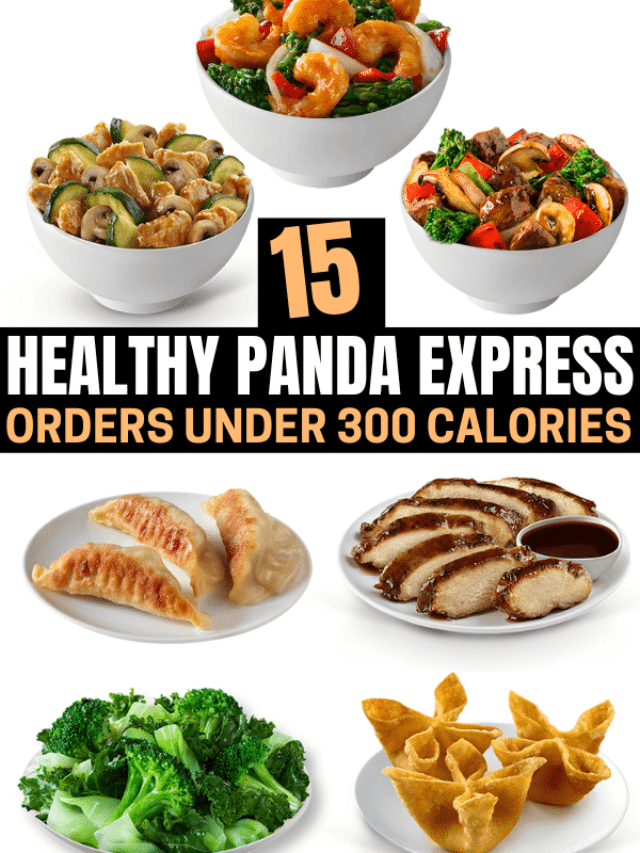 A compilation of healthy panda express orders.