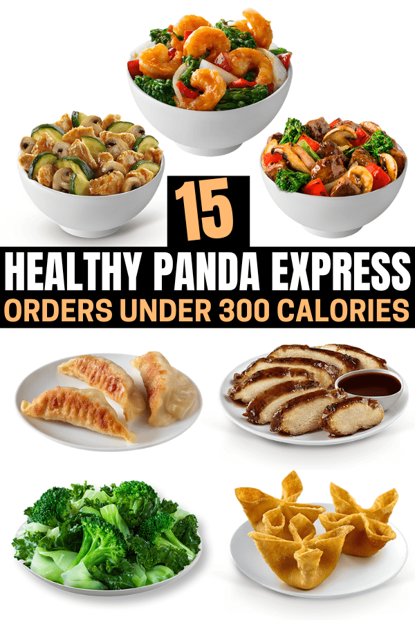 A compilation of healthy panda express orders.