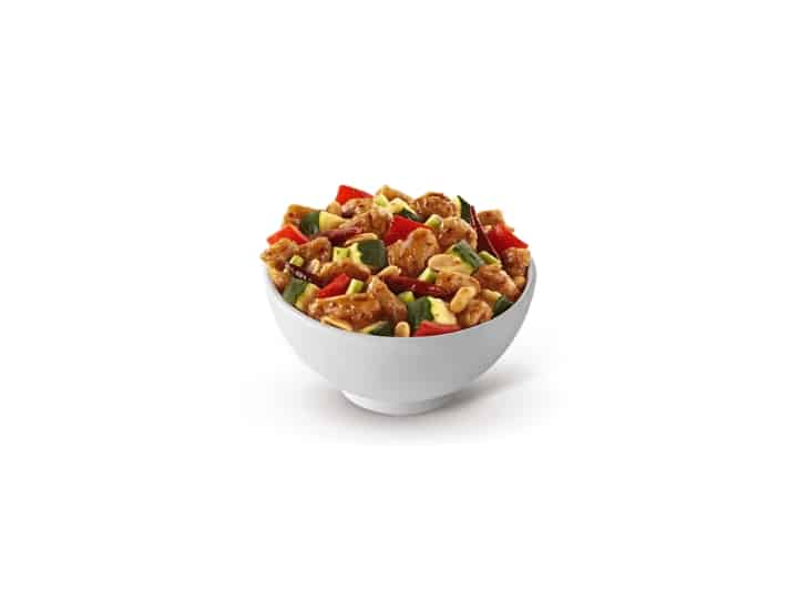 A bowl of Panda Express kung pao chicken.