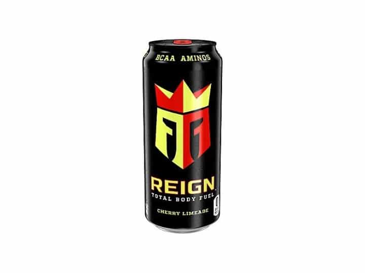 A bottle of Reign energy drink.