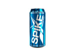 A bottle of Spike hardcore energy drink.