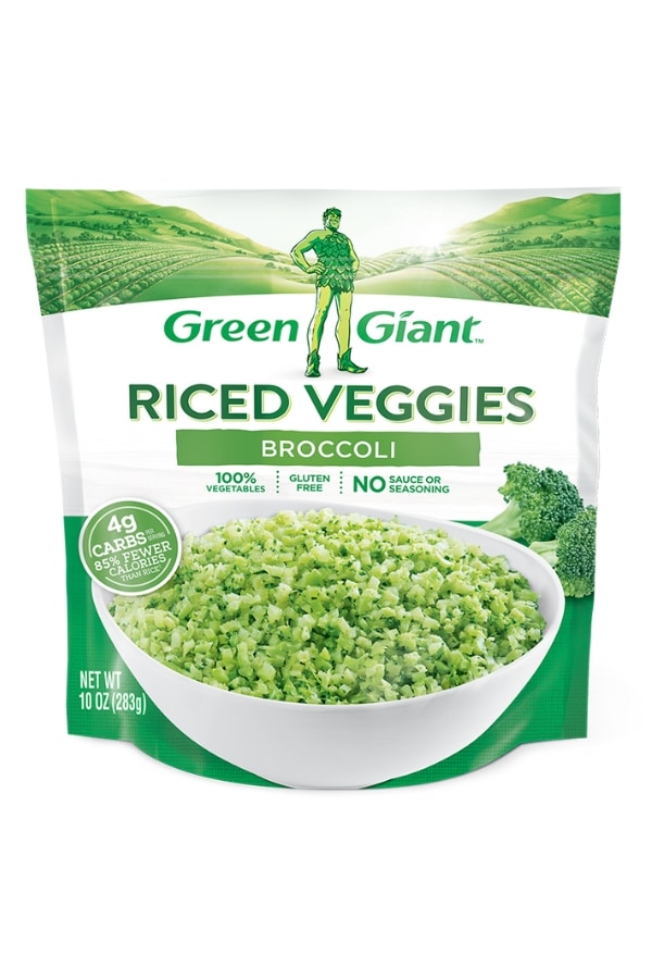 A bag of Green Giant riced broccoli.