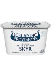 A container of icelandic provisions skyr.