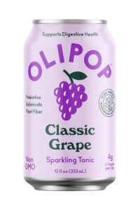 A can of olipop classic grape sparkling tonic.
