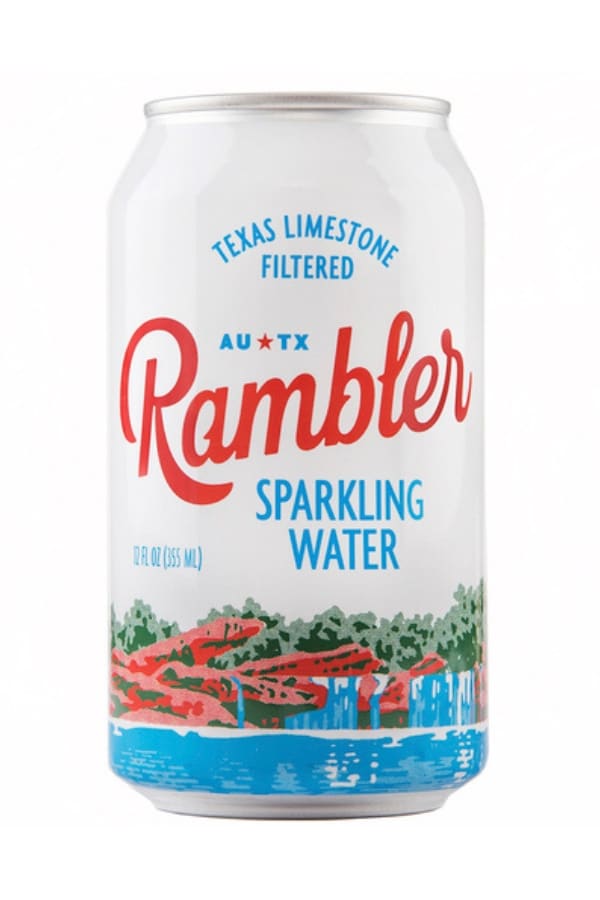 A can of Rambler sparkling water.