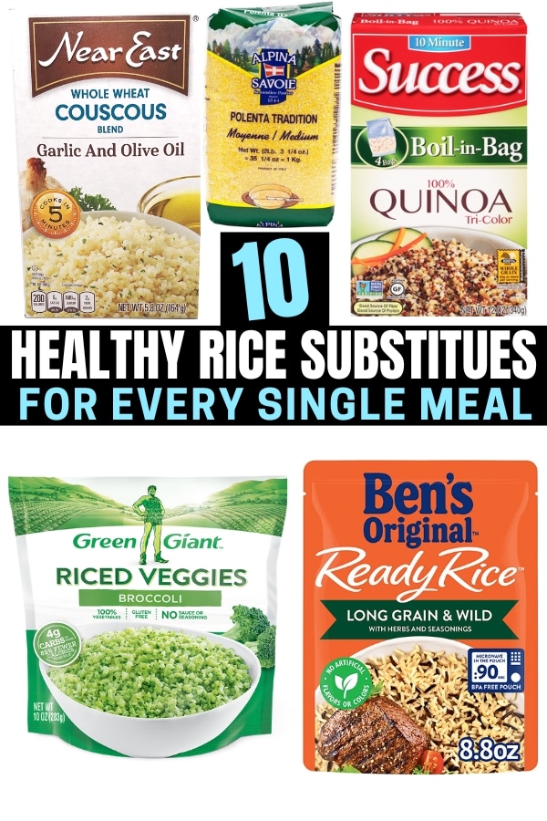 A compilation of five healthy rice substitutes.