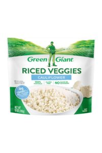 A pack of green giant riced cauliflower.
