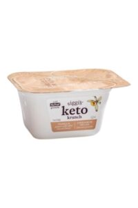 A container of siggi's keto krunch yogurt.