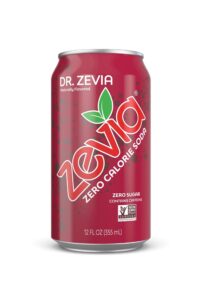 A can of dr. zeiva zero calorie soda.