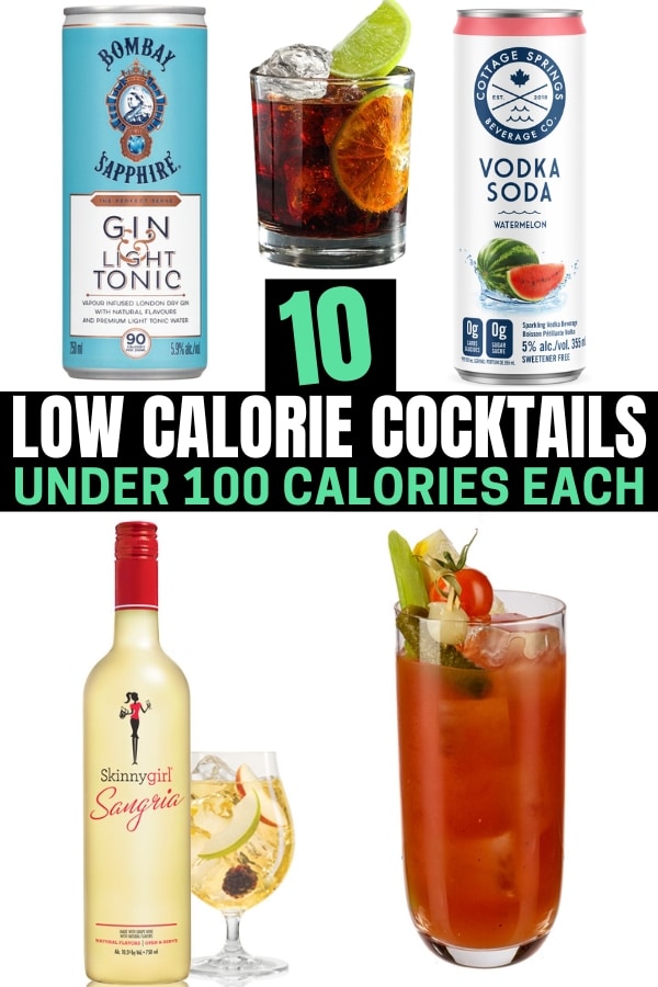 A compilation of low calorie cocktails.