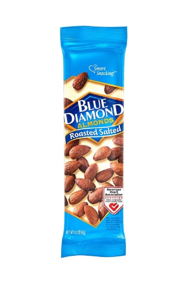 A pack of blue diamond almonds.