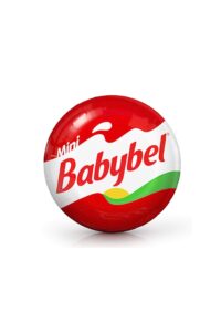 A mini Babybel cheese wheel.