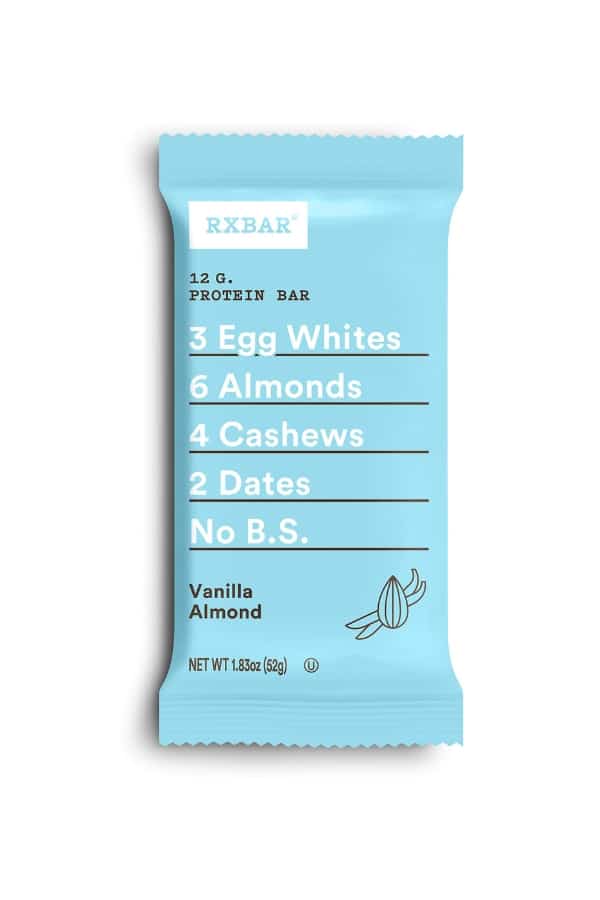 An RX bar vanilla almond flavor.